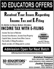 3D Educators Offers Income Tax with E-Filing